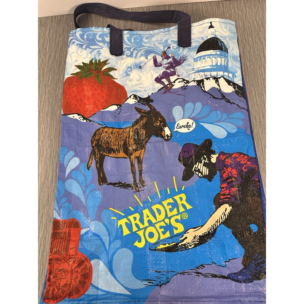 TRADER JOE'S REUSABLE‎ BAG CA CALIFORNIA STATE SAN FRANCISCO NAPA GROCERY TOTE